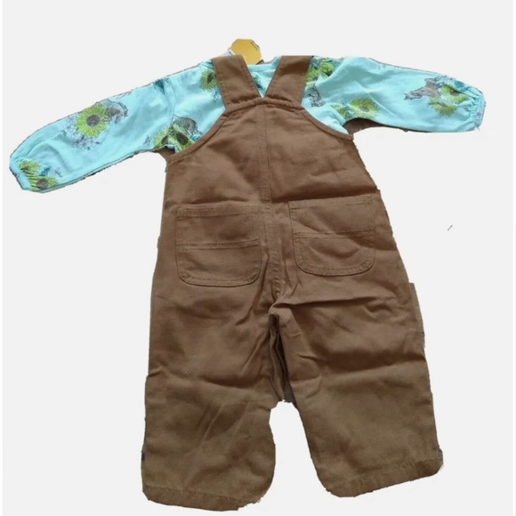 NWT Carhartt baby girls ruffle overall onesie set - Picture 4 of 12